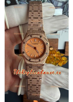 Reloj Royal Oak 67630OR Frosted Mini de 23 mm en oro rosa, superclon