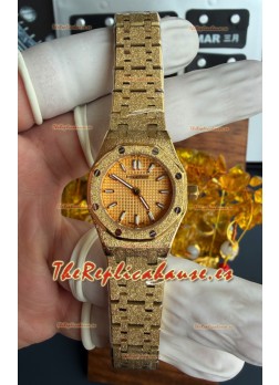 Reloj Royal Oak Frosted 67630BA Mini de 23 mm, oro amarillo, superclon