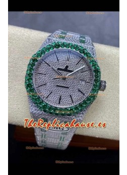 Reloj Royal Oak 15400 Iced Out Superclon Edition de 14 pulgadas