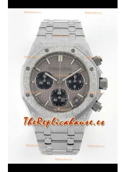 Reloj Royal Oak Cronógrafo 26240BC con esfera gris esmerilada, réplica de alta calidad