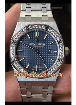 Reloj Royal Oak 67651IP de 33 mm, esfera blanca, 904L, superclon