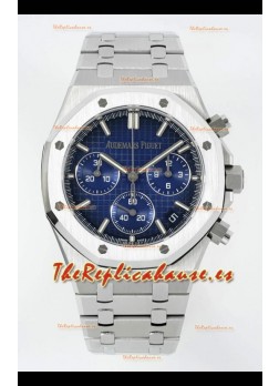 Reloj Royal Oak Chrono 26240 con esfera azul y caja de acero, superclon