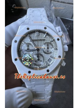 Reloj Royal Oak Chrono 26240 Superclon de cerámica blanca