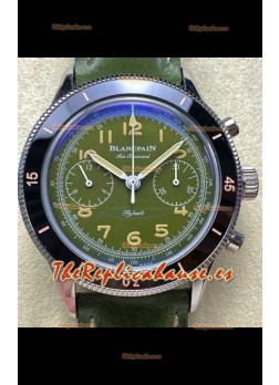 Reloj Blancpain Air Command Superclon con caja de acero y bisel negro