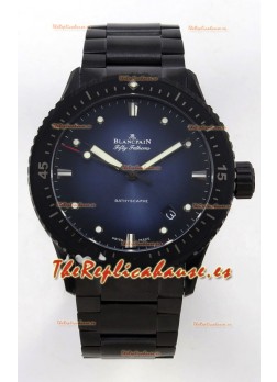 Reloj Blancpain Fifty Fathoms Superclon con caja de cerámica y esfera azul