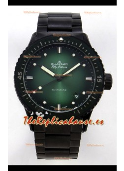 Reloj Blancpain Fifty Fathoms Superclon con caja de cerámica y esfera verde