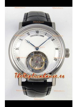 Reloj Breguet Classique Tourbillon de acero inoxidable con esfera romana, superclon