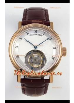 Breguet Classique Tourbillon Reloj Super Clon con Esfera Romana en Oro Rosa