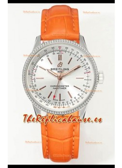 Reloj Navitimer Automatic 36 con esfera de acero y caja de acero, réplica de alta calidad
