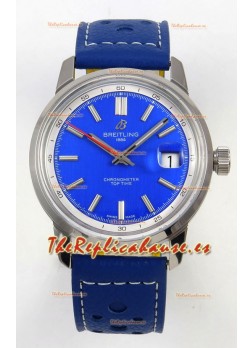 Reloj Top Time B31 Superclon de 38 mm con esfera azul y segundero rojo