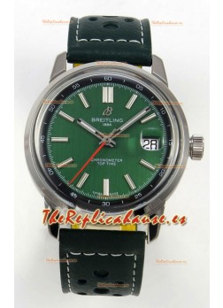 Reloj Top Time B31 Superclon de 38 mm con esfera verde y segundero rojo
