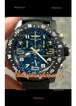 Reloj réplica Breitling Endurance PRO 44 con correa negra y movimiento de cuarzo suizo