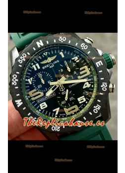 Reloj réplica Breitling Endurance PRO 44 con correa verde y movimiento de cuarzo suizo