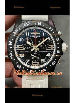 Reloj réplica Breitling Endurance PRO 44 con correa blanca y movimiento de cuarzo suizo