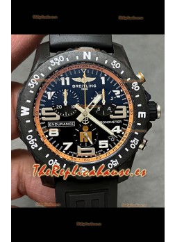 Reloj réplica Breitling Endurance PRO 44 con correa negra y movimiento de cuarzo suizo