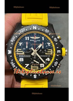 Reloj réplica Breitling Endurance PRO 44 con correa amarilla y movimiento de cuarzo suizo