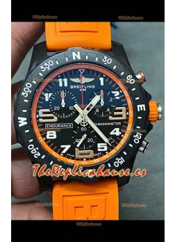 Reloj réplica Breitling Endurance PRO 44 con correa naranja y movimiento de cuarzo suizo