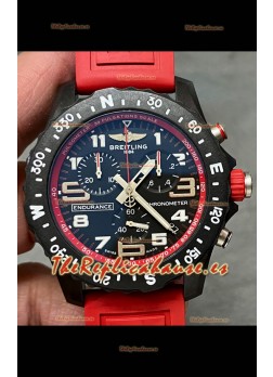 Reloj réplica Breitling Endurance PRO 44 con correa roja y movimiento de cuarzo suizo