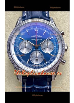 Reloj Breitling Navitimer B01 Superclon de 43 mm, acero inoxidable y esfera azul
