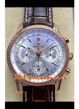 Reloj Breitling Navitimer B01 Superclon de 43 mm con esfera de acero y oro rosa