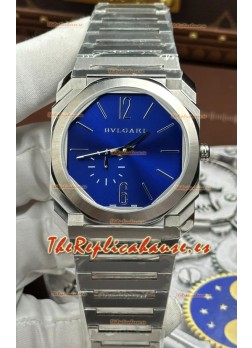 Reloj Octo Finissmo Superclon de 7 mm de grosor con esfera azul