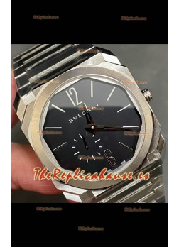 Reloj Octo Finissmo Superclon de 7 mm de grosor con esfera negra