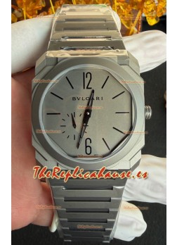 Reloj Octo Finissmo Superclon con caja de titanio de 7 mm de grosor y esfera gris