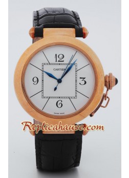 Cartier De Pasha Reloj Réplica - Oro Rosa Reloj