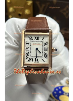 Reloj Cartier Tank Louis automático de 27 mm en oro amarillo, réplica de alta calidad