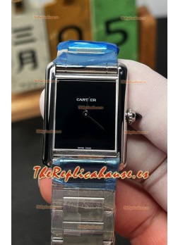 Reloj Tank Must Cartier Edition de 29 mm con esfera negra, superclon