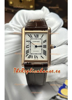 Reloj Cartier Tank Louis automático de 27 mm en oro amarillo, réplica de alta calidad