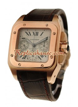 Cartier Santos 100 Reloj Suizo de imitación