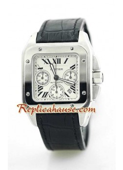 Cartier Santos 100 Cronógrafo Reloj Suizo