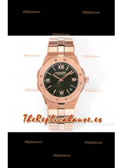 Reloj réplica Chopard Alpine Eagle de oro rosa con esfera marrón, superclone