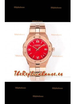 Reloj réplica Chopard Alpine Eagle de oro rosa con esfera roja Superclon