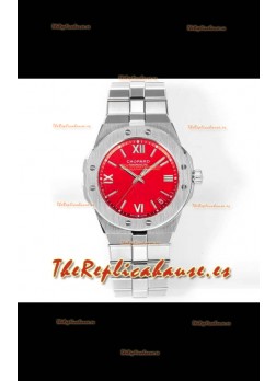 Reloj réplica Chopard Alpine Eagle de acero inoxidable con esfera roja, superclone