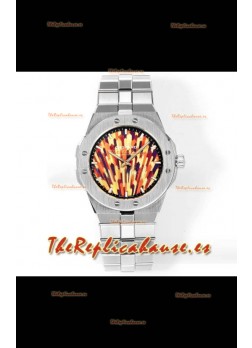 Reloj réplica Chopard Alpine Eagle de acero inoxidable con esfera roja, Superclon