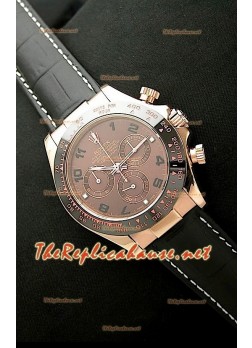 Rolex Daytona Monobloc Cerachrome Everose Reloj Suizo - Reproducción Escala 1:1