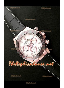 Rolex Daytona Monobloc Cerachrome Everose Reloj Suizo - Reproducción Escala 1:1