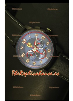 Scuderia Ferrari Heritage Reloj Cronógrafo Caja de Acero color Negro Dial Azul