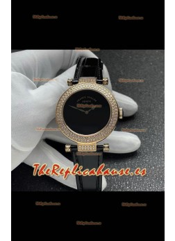 Reloj Franck Muller Double Mystery de cuarzo suizo con caja de oro y diamantes