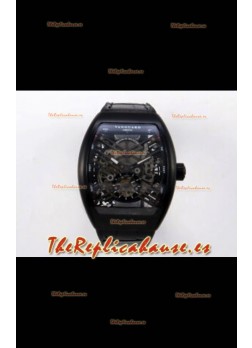 Reloj Franck Muller V45 Tourbillon Skeleton DLC Superclon