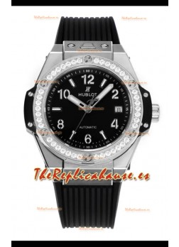 Reloj Hublot Big Bang One Click con bisel de moissanita y esfera negra