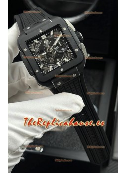 Reloj Hublot Square Bang Unico Black Magic Cerámica Superclon