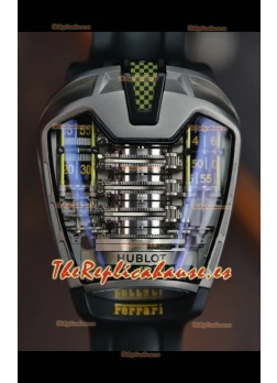 Reloj Hublot MP-05 La Ferrari con caja de titanio, réplica hiperrealista