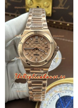 Reloj IWC Ingenieur Superclon con caja y esfera de oro rosa