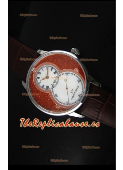 Jaquet Droz Grande Seconde Reloj de Acero Inoxidable Dial en Rojo