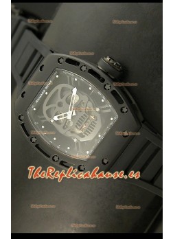 Richard Mille RM052 Skull Tourbillon Reloj Réplica Suiza Caja con recubrimiento PVD