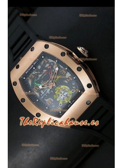 Richard Mille RM002 Power Reserve Tourbillon Reloj Réplica Suiza en Oro Amarillo