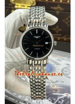 Reloj Longines Présence Automático con Esfera Negra de 39 mm, Superclon